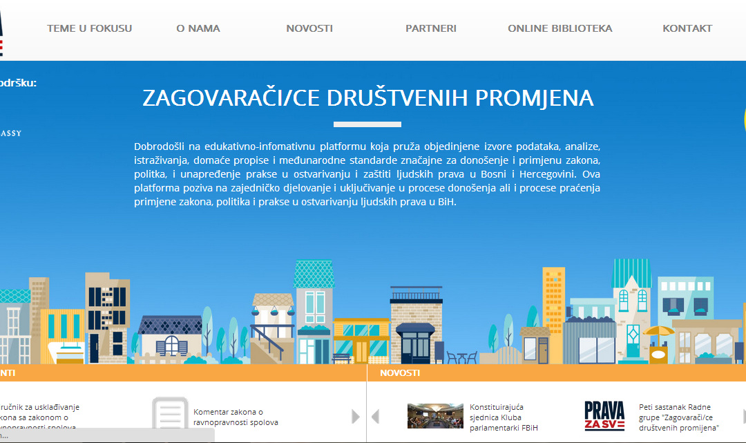 New Web Page within Project “People Advocate for Social Changes”